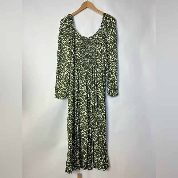 Reformation Sigmund Dress Moiret Polka‎ Dot Midi Slit  Size 14 - Picture 6 of 13